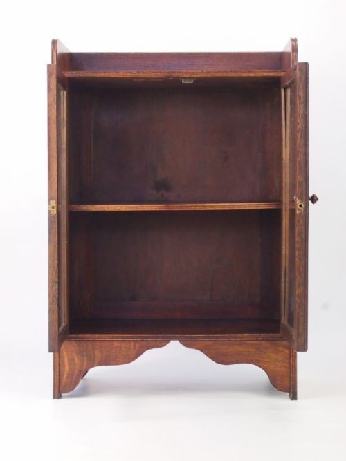 fig 1. Small Antique Edwardian Oak Bookcase