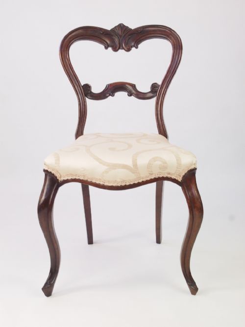 fig 1. Set 4 Victorian Rosewood Balloon Back Chairs