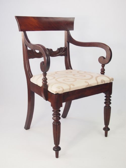 fig 1. Antique William IV - Regency Mahogany Desk Chair