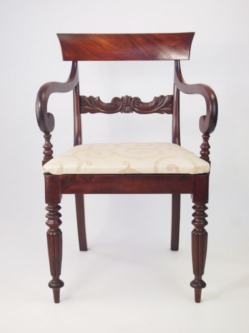 Antique William IV - Regency Mahogany Desk Chair