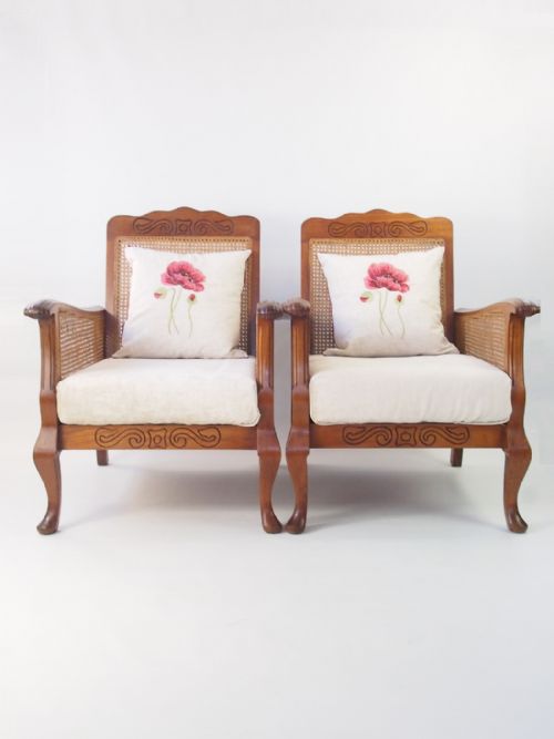 Pair Art Deco Begere Armchairs - Sofa Chairs