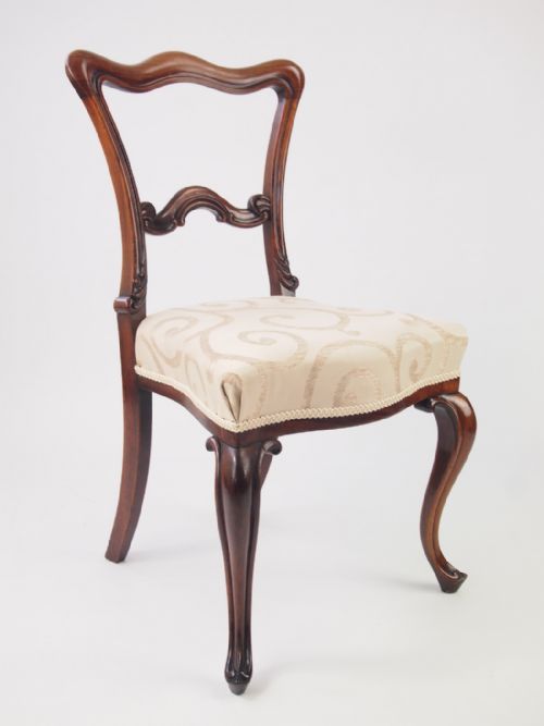 Small Antique Victorian Rosewood Balloon Back Chair