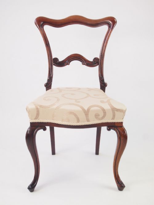 fig 1. Small Antique Victorian Rosewood Balloon Back Chair