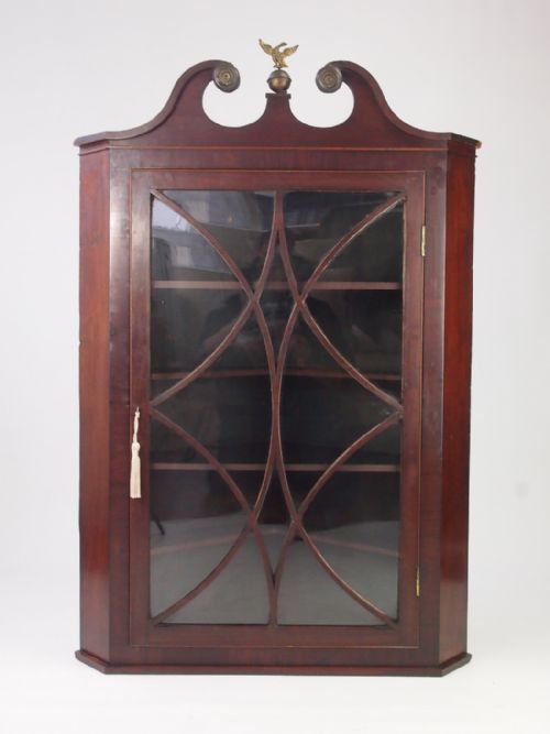 Antique Georgian Mahogany Corner Cupboard