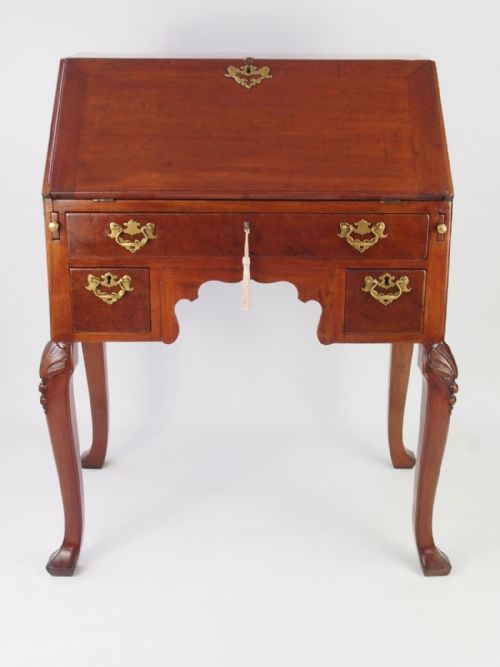 fig 1. Victorian Mahogany Bureau with Secret Drawer