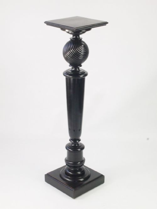 Antique Victorian Ebonised Torchere