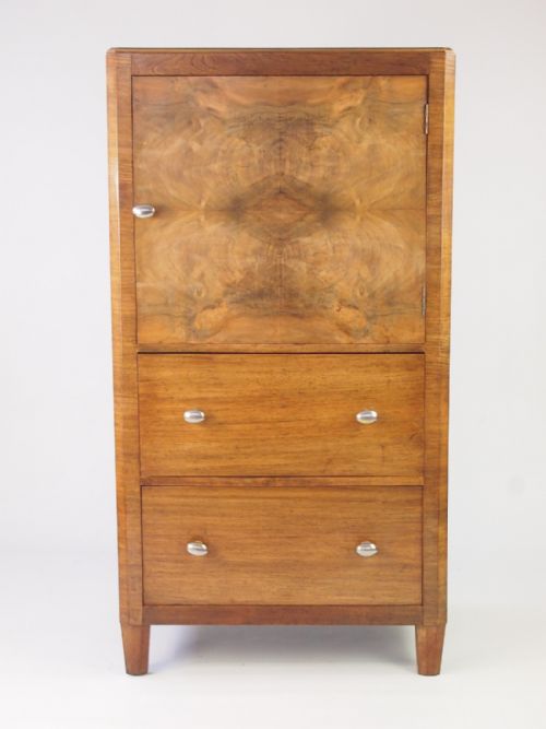 Art Deco Walnut Tallboy Chest
