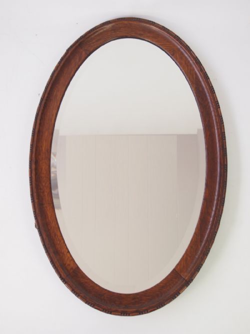 Oak Oval Wall Mirror