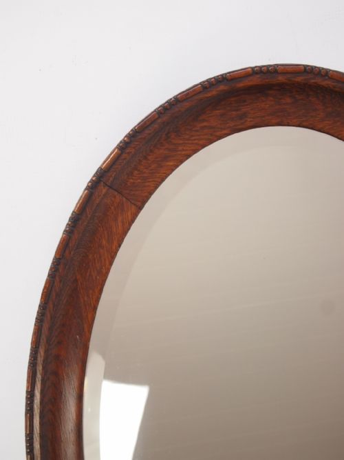 fig 1. Oak Oval Wall Mirror