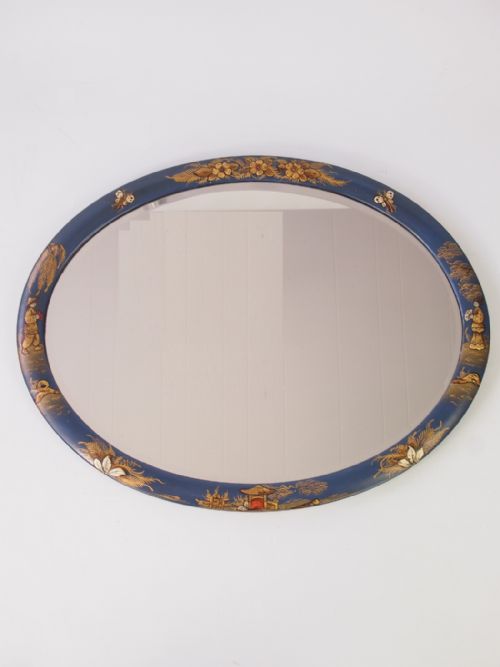 Chinoiserie Oval Overmantle Mirror