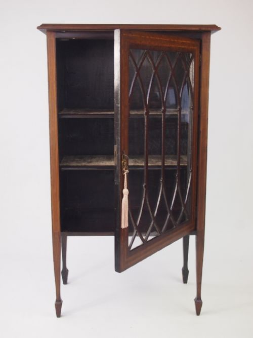 fig 1. Small Antique Edwardian Cabinet Bookcase
