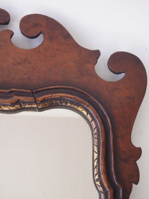 fig 1. Antique Edwardian Floral Painted Fretwork Mirror