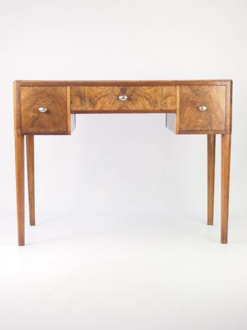 Small Art Deco Desk in Walnut