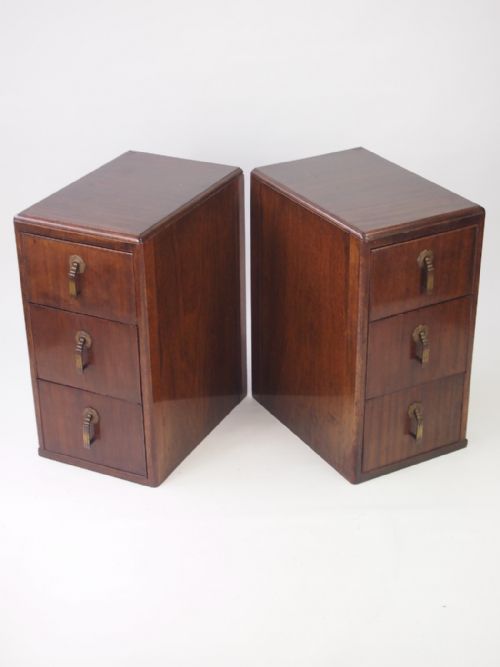 fig 1. Pair Art Deco Bedside Drawers