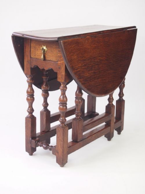 Small Early 18th Century Oak Gate Table
