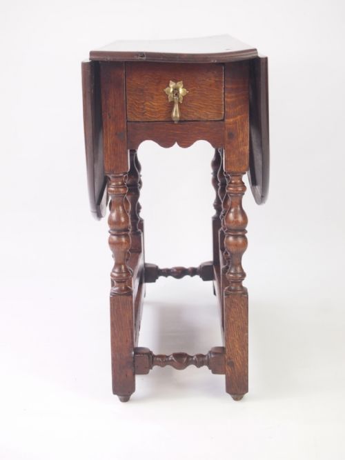 fig 1. Small Early 18th Century Oak Gate Table