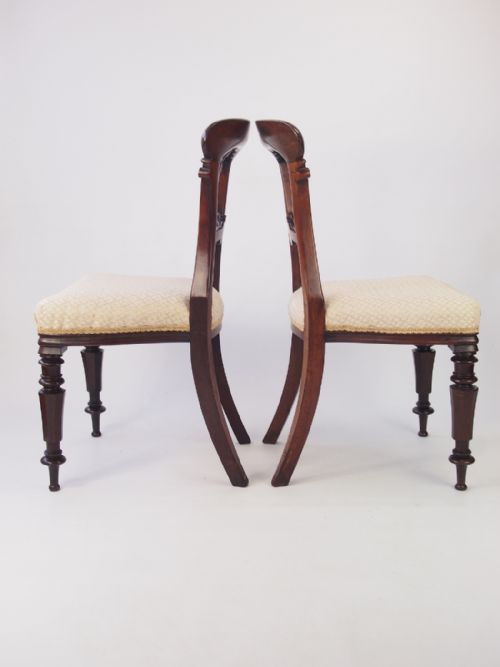 fig 1. Pair Victorian Mahogany Side Chairs