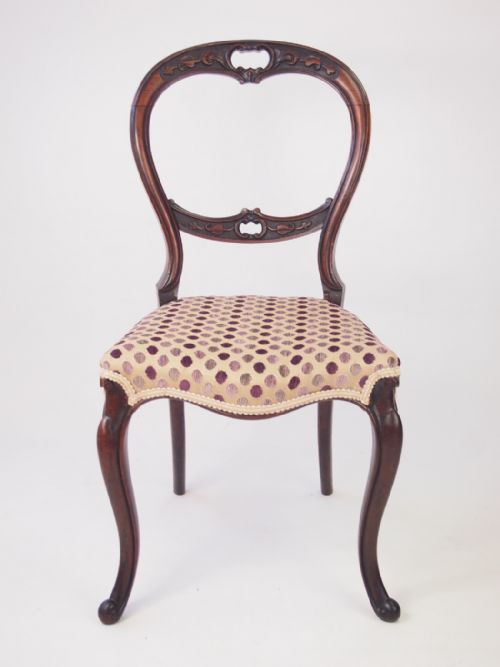 Antique Victorian Rosewood Balloon Back Chair