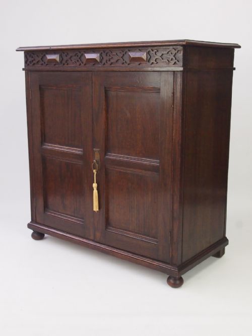 Oak Shoe Cabinet - Hall Cupboard