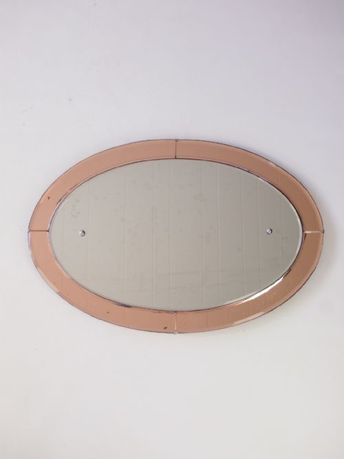 Oval Art Deco Mirror