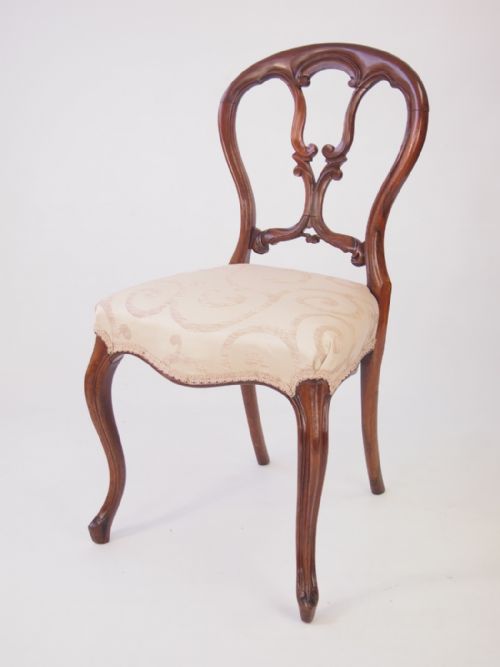 fig 1. Antique Victorian Rosewood Balloon Back Chair