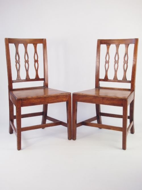 Pair of 19th Century Ash & Elm Side Chairs