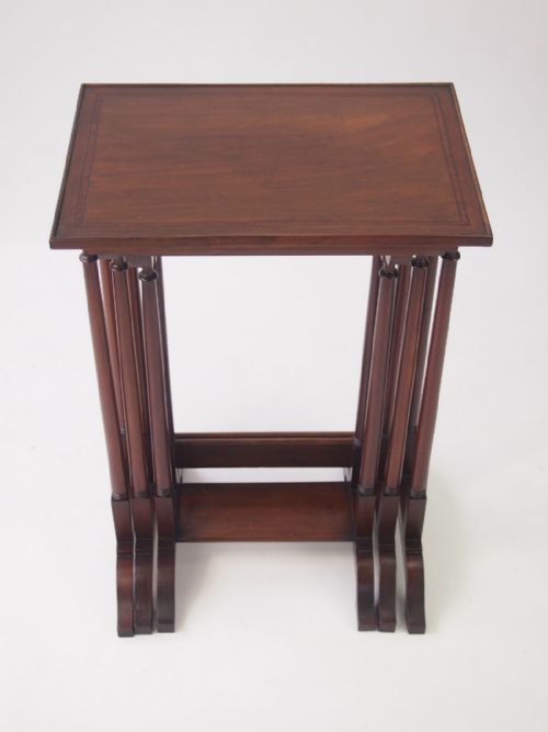 fig 1. Small Edwardian Mahogany Nest of Tables
