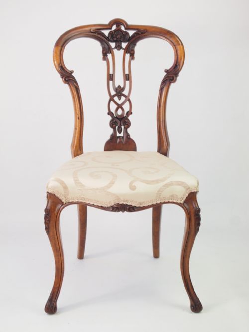 Victorian Walnut Balloon Back Chair