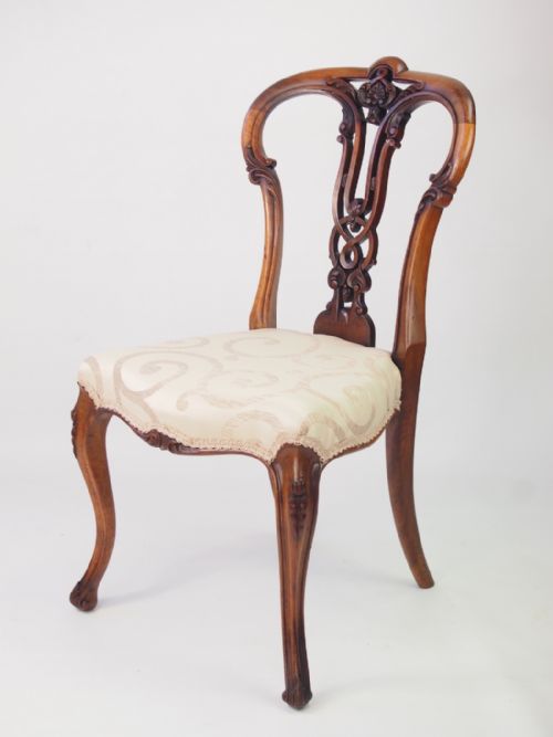 fig 1. Victorian Walnut Balloon Back Chair