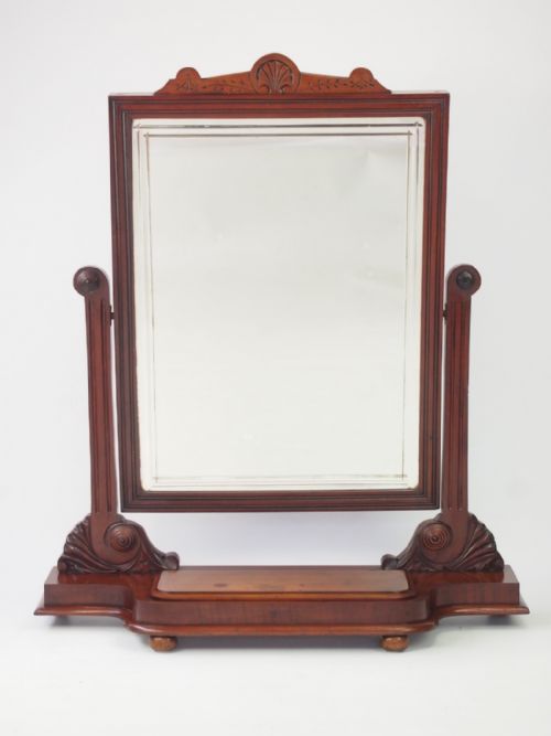 Large Victorian Mahogany Dressing Table Mirror