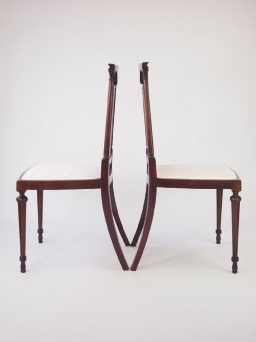 fig 1. Pair Edwardian Mahogany Side Chairs