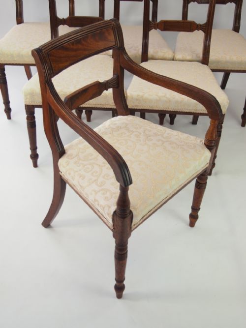 fig 2. Set 6 Antique Regency Mahogany Dining Chairs