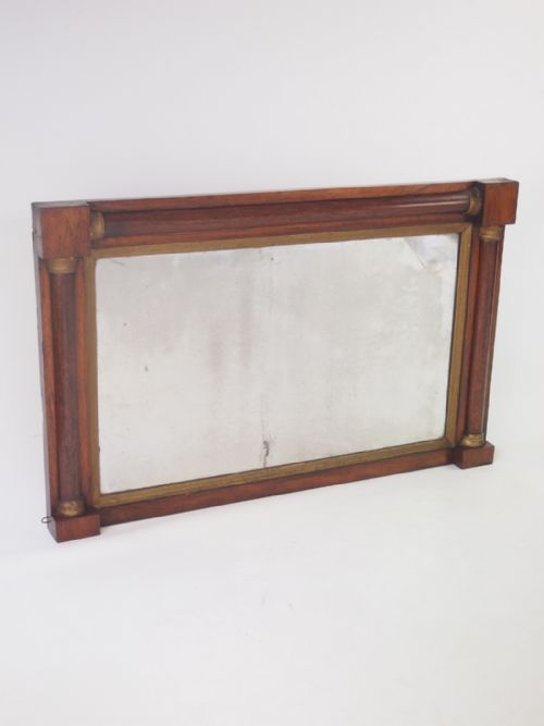 fig 1. Antique Regency Rosewood Overmantle Mirror