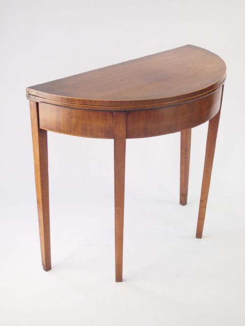 fig 1. 19th Centruy Mahogany Demi Lune Table
