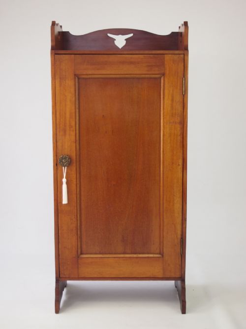 Slim Edwardian Mahogany Music Cabinet