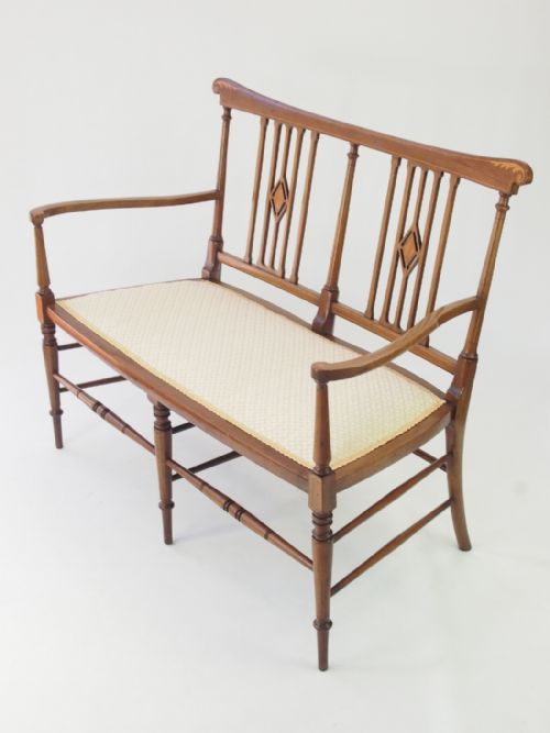 fig 1. Edwardian Inlaid Mahogany Settee or Sofa