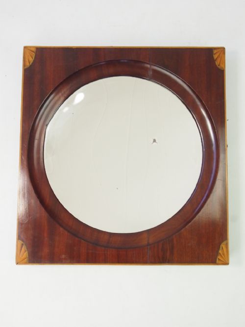 fig 1. Antique Georgian Concave Hall Mirror