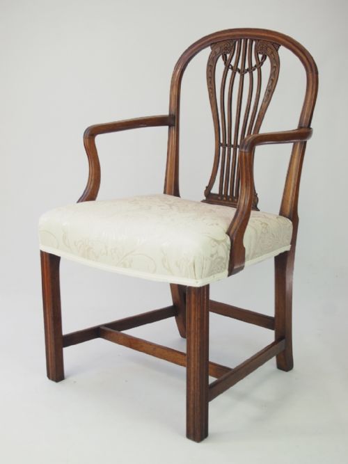 fig 1. Antique Georgian Open Armchair or Desk Chair