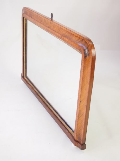 fig 1. Antique Victorian Walnut Overmantle Mirror