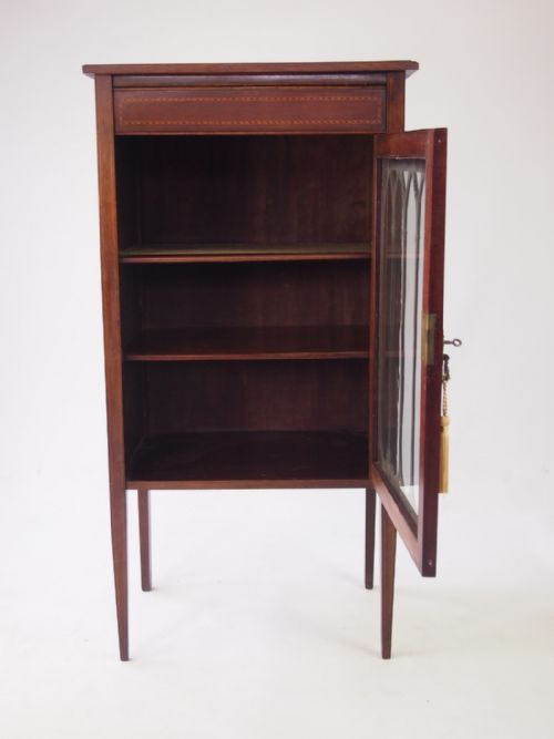 fig 1. Antique Edwardian Mahogany Cabinet or Bookcase