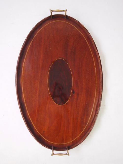 fig 1. Antique Edwardian Mahogany Tray