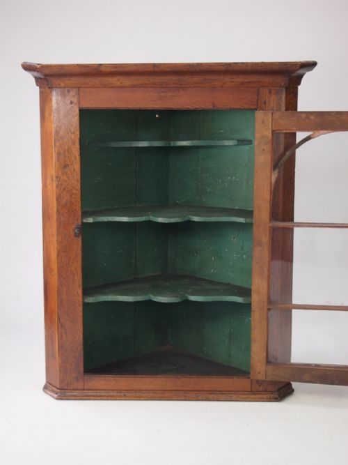 fig 1. Victorian Oak Corner Cupboard