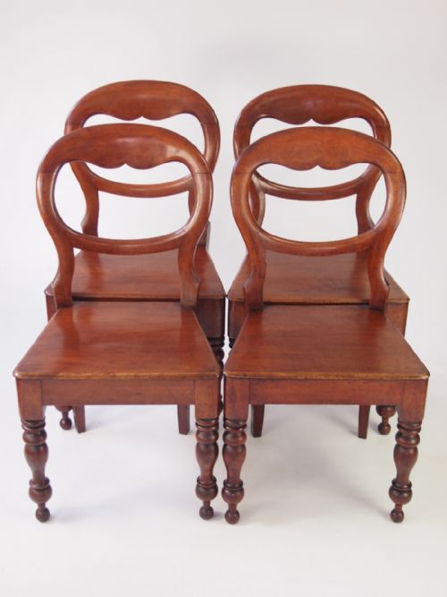 fig 1. Set 4 Victorian Balloon Back Chairs