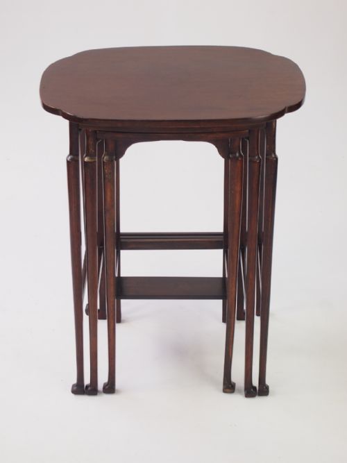 fig 1. Small Antique Edwardian Nest of Tables