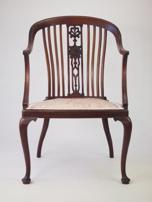 Small Edwardian Mahogany Tub Chair