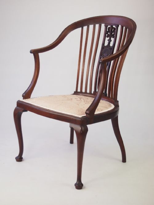 fig 1. Small Edwardian Mahogany Tub Chair