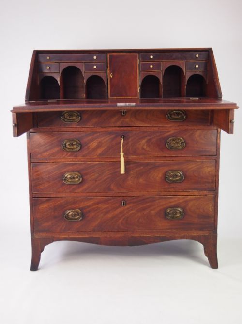fig 1. Antique Georgian Mahogany Bureau