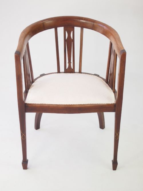 Edwardian Mahogany Tub Chair