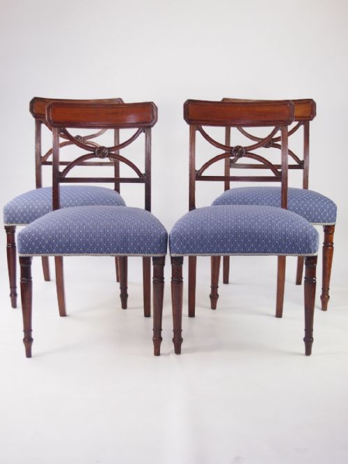 Set 4 Antique Georgian Dining Chairs