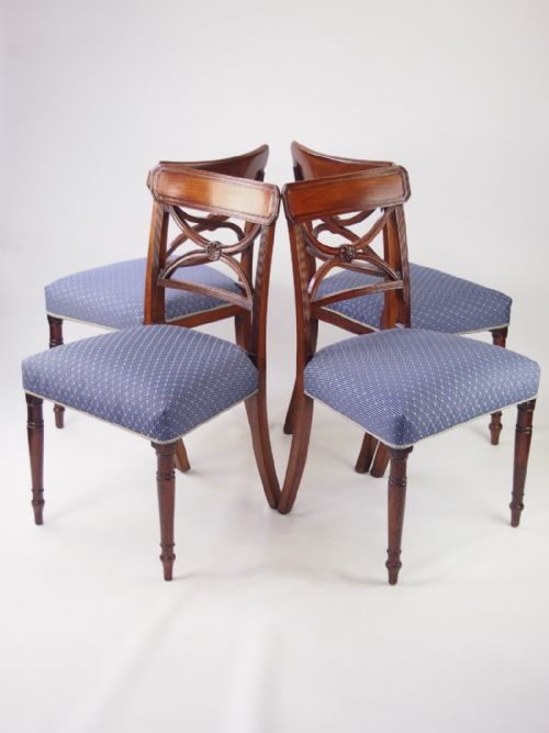 fig 1. Set 4 Antique Georgian Dining Chairs